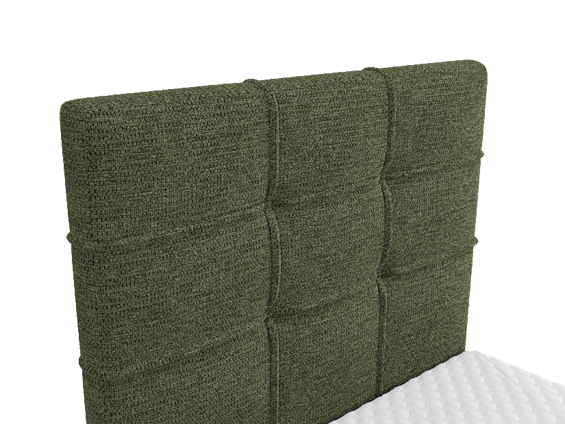 Jednolůžková postel 80 cm Infernus Comfort (tmavě zelená) (s roštem, bez úl. prostoru)