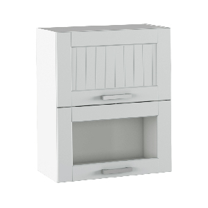 Horní kuchyňská skříňka Janne Typ 8 (světle šedá + bílá)