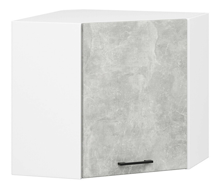 Rohová kuchyňská sestava 300 cm Ozara III (beton + bílá)