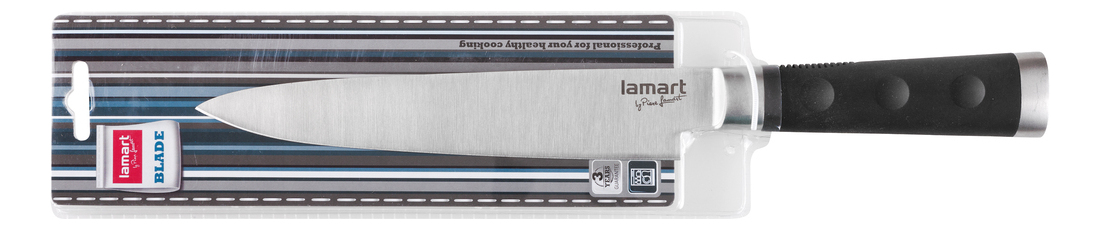 Kuchyňský nůž Lamart Soft 20cm (černá/nerez)