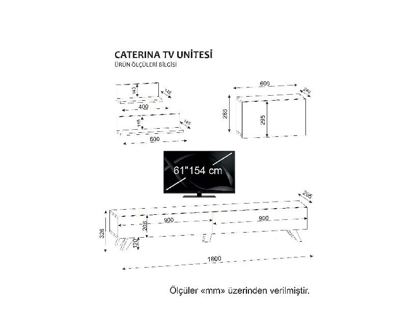 TV stolek/skříňka Cat (bílá + ořech)