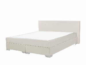 Manželská postel Boxspring 180 cm CONSOLE (s roštem a matrací) (béžová)