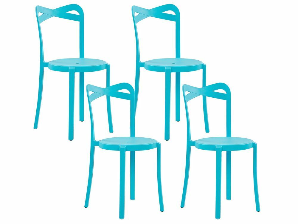 Set 4 ks. jídelních židlí Carey (tyrkysová)