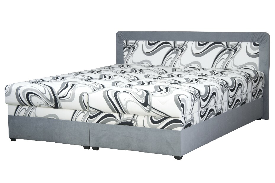 Manželská postel 180 cm Blanář Bologna (šedá) (s roštem a matrací)