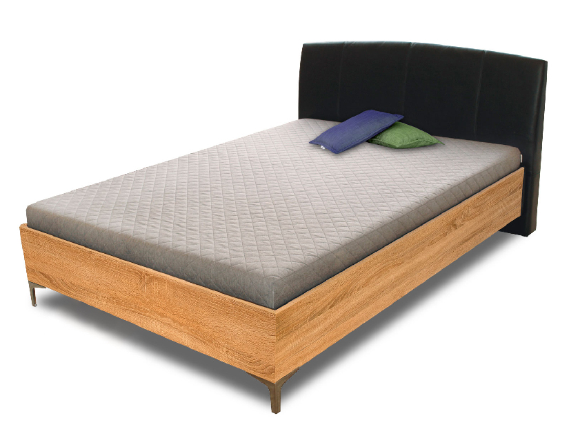 Manželská postel 140 cm Benab Elson wood (s rošty a matracemi)