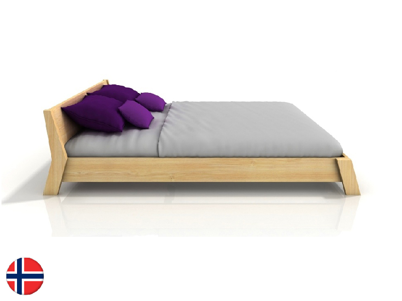 Manželská postel 160 cm Naturlig Skjolden (borovice) (s roštem)
