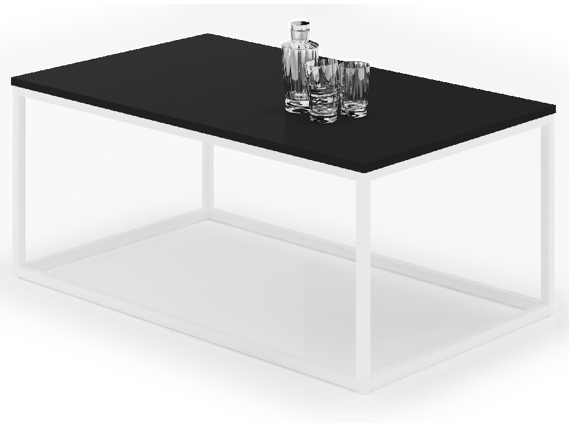 Konferenční stolek Namira (bílá + černá)