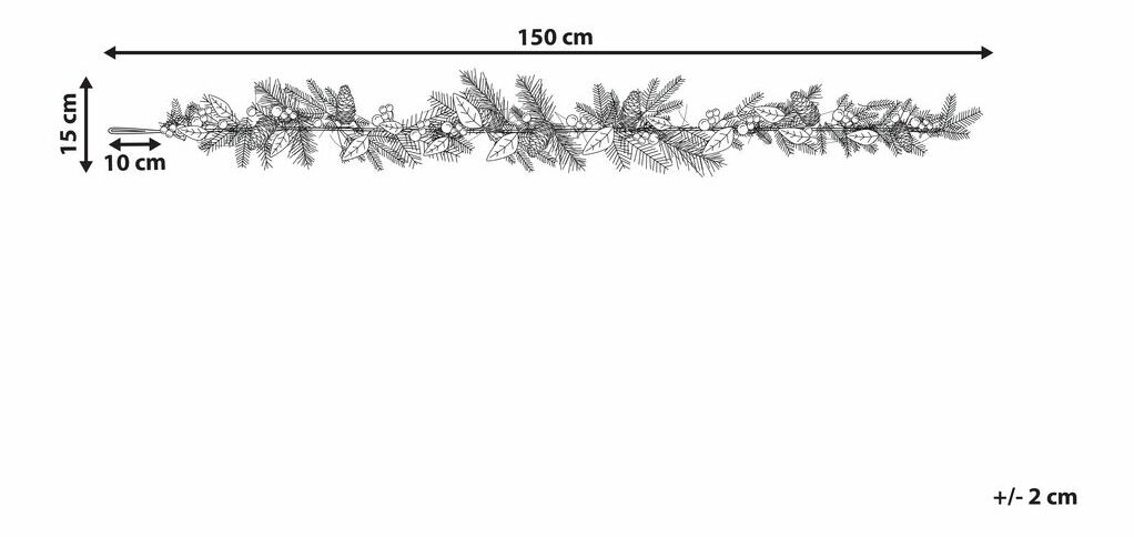 Vánoční girlanda 150 cm Iruza (zelená)