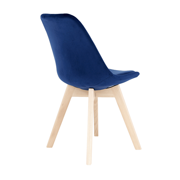 Jídelní židle Blanche (modrá + buk)