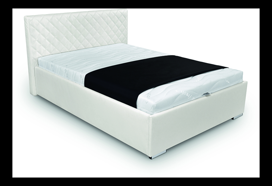 Manželská postel 160 cm BRW Syntia (bílá)