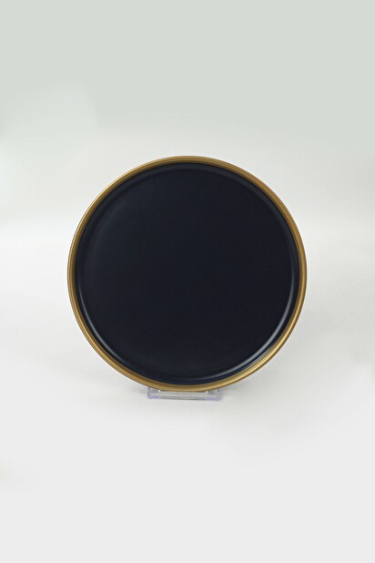 Sada dezertních talířů (6 ks.) Saturn (tmavá modrá + zlatá)