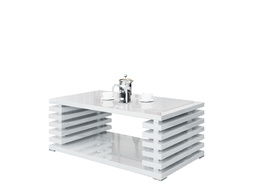Konferenční stolek Palga 2 (lesk bílý)