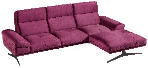 Rohová sedačka Gaylene (tmavě růžová) (P)