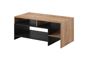 Konferenční stolek Alvera (dub craft zlatý + antracit)