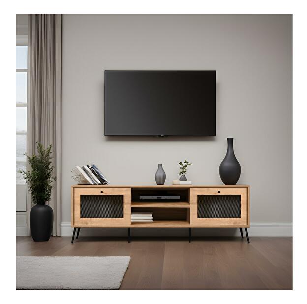 TV stolek/skříňka Maran (dub + černá)