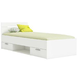 Jednolůžková postel 90 cm Myriam (bílá) (bez matrace a roštu)