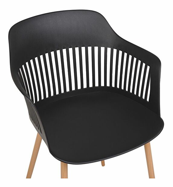 Set 2 ks. jídelních židlí BARCA (černá)