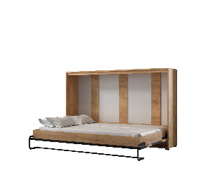 Sklapovací postel 120 Cassie (craft zlatý + černá matná) (horizontální)