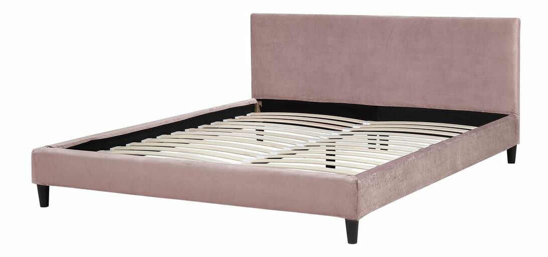 Manželská postel 180 cm FUTTI (s roštem) (růžová)