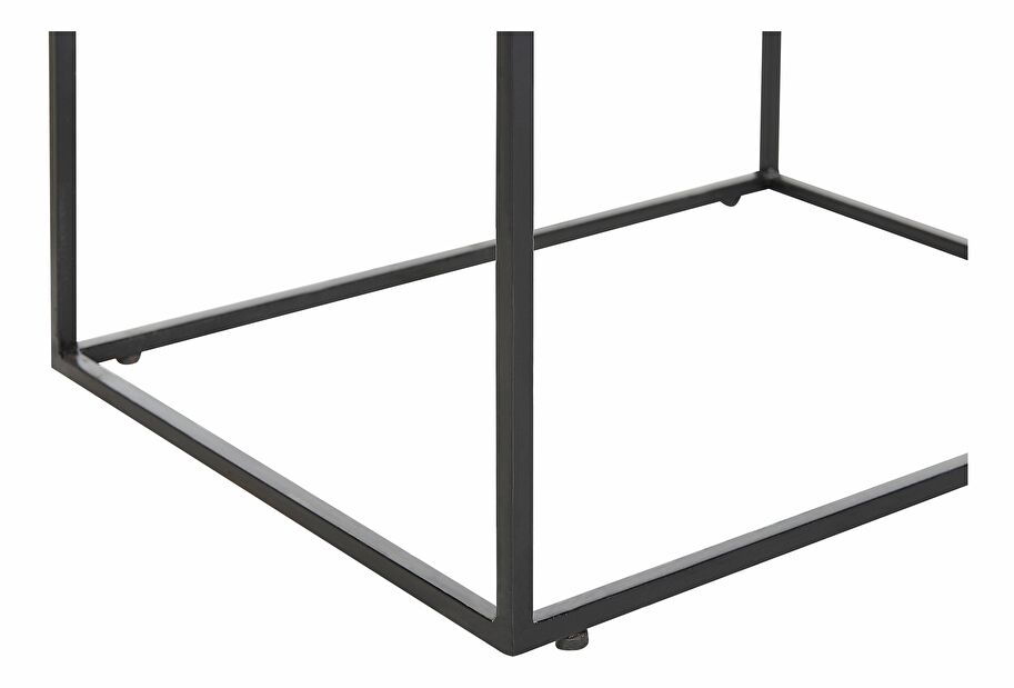 Set 3 ks. konferenčních stolků HOWIR (světlé dřevo + černá)