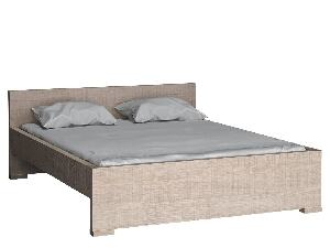Manželská postel 140 cm Vega 19 (s roštem) (dub santana světlý)