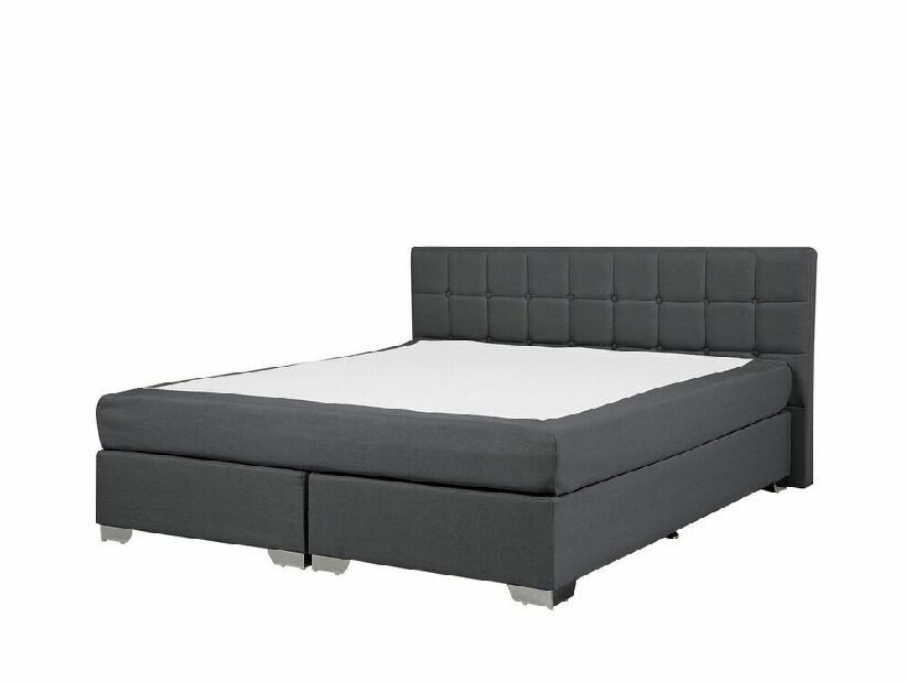 Manželská postel Boxspring 160 cm ADIR (s matracemi) (šedá)