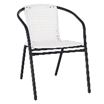 Zahradní židle Brittaney (bílá + černá)