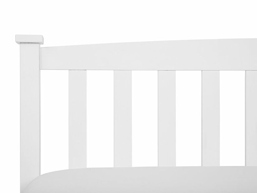 Manželská postel 180 cm GERNE (s roštem) (bílá)