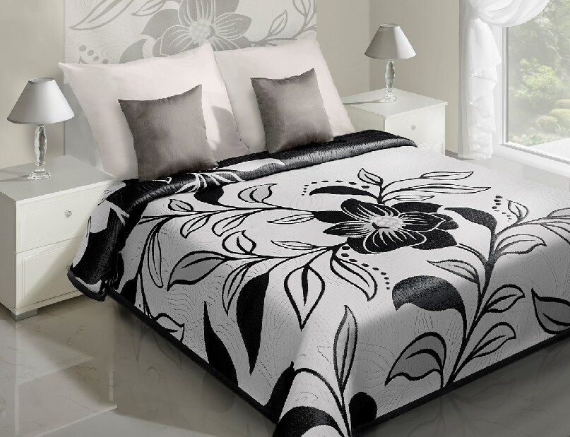 Přehoz na postel 210x170 cm Lovetta (černá)