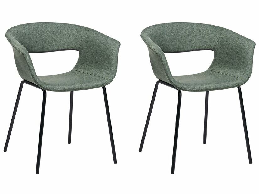 Set 2 ks jídelních židlí Ezra (zelená)