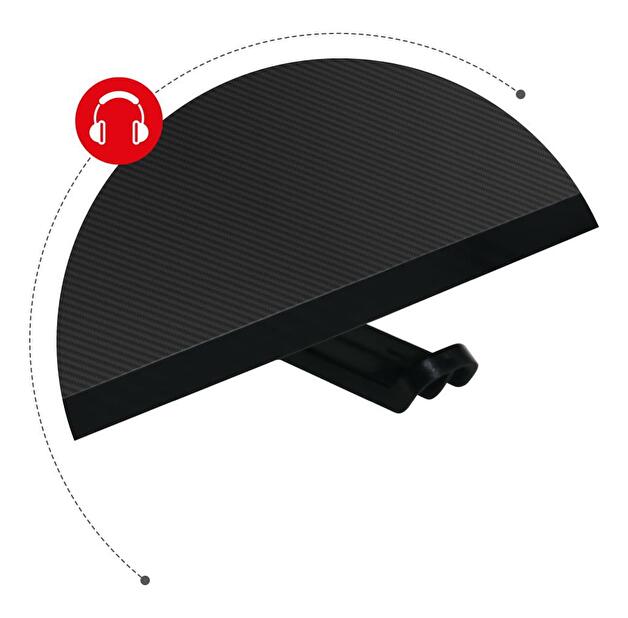 Rohový PC stolek Hyperion 7.7 (černá)