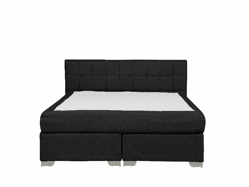 Manželská postel Boxspring 140 cm ADIR (s matracemi) (černá)