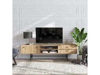 TV stolek/skříňka Odell (dub + černá)
