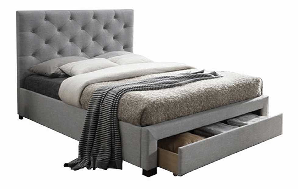 Manželská postel 180 cm Shemika (s roštem a úl. Prostorem)