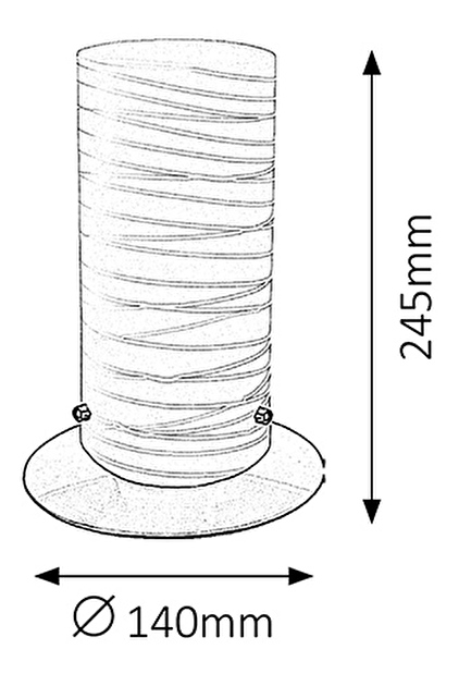Stolní lampa Aurel 6339 (saténová chromová + bílý vzor)