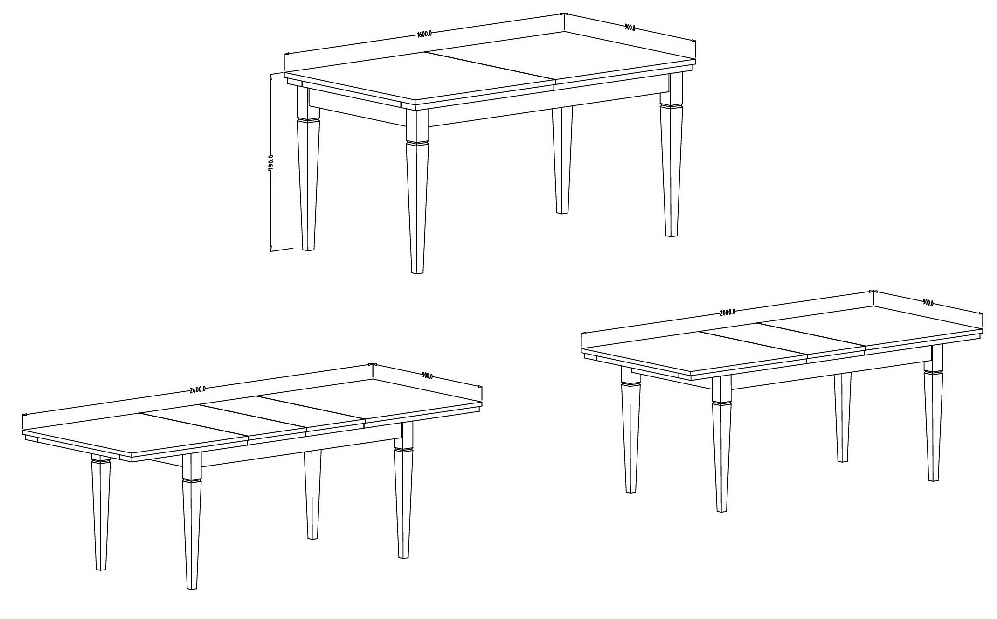 Jídelní stůl Elvina Typ 92 (tmavozelená + dub lefka) (pro 8 a více osob)