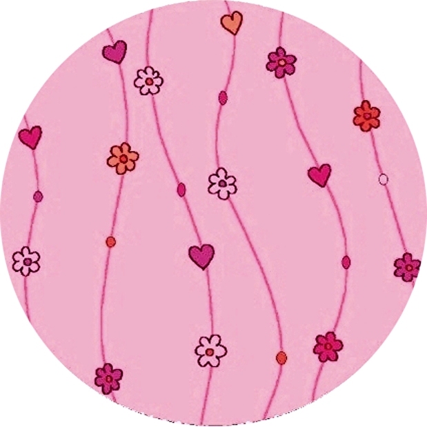 Ručně všívaný koberec (tuftovaný) Bakero Kids Flowers Pink Round