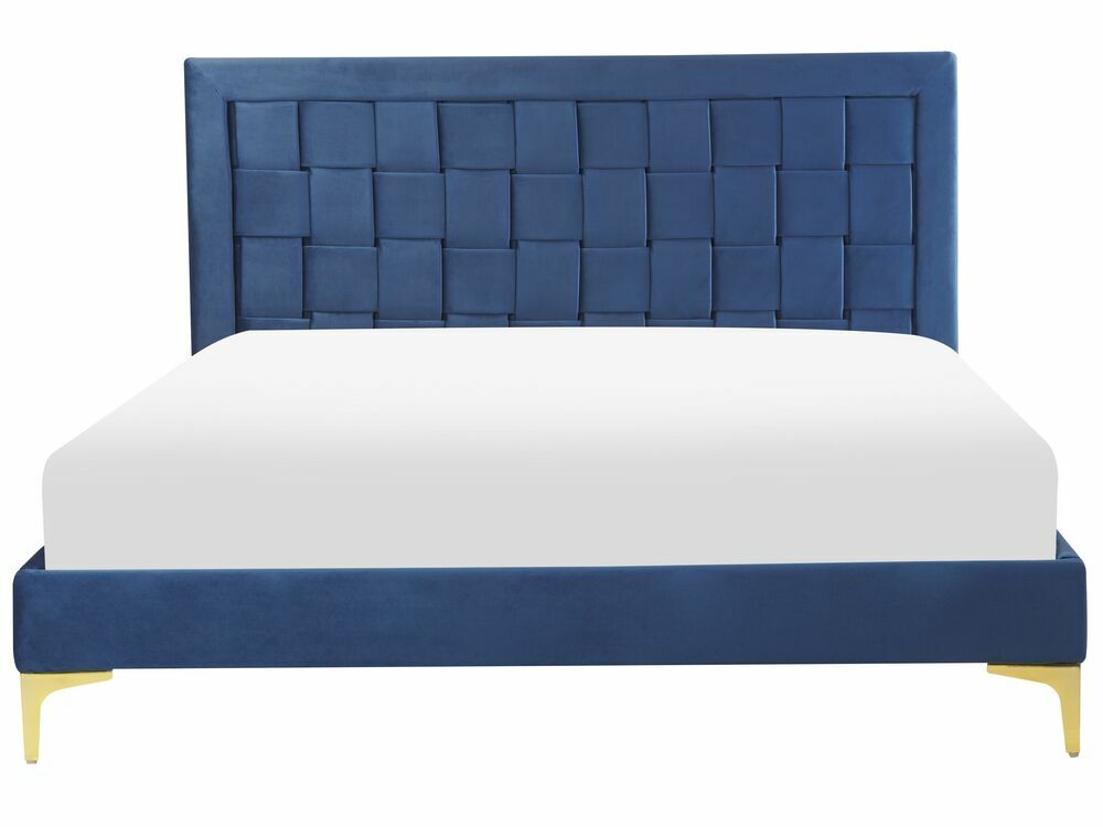 Manželská postel 140 cm Linux (modrá)
