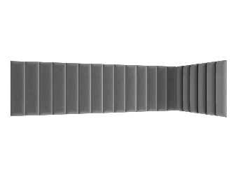 Set 20 čalouněných panelů Quadra 210x90x60 cm (šedá)