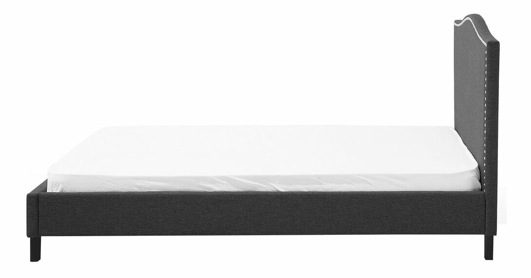 Manželská postel 180 cm MONTHY (s roštem a LED osvětlením) (šedá)