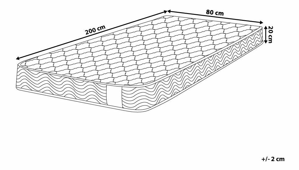 Taštičková matrace 80x200 cm BALAR (tvrdá)