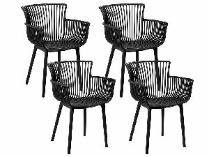 Set 4 ks jídelních židlí Pexeso (černá)