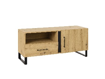 TV stolek/skříňka Filippa F7 (dub artisan + černá)