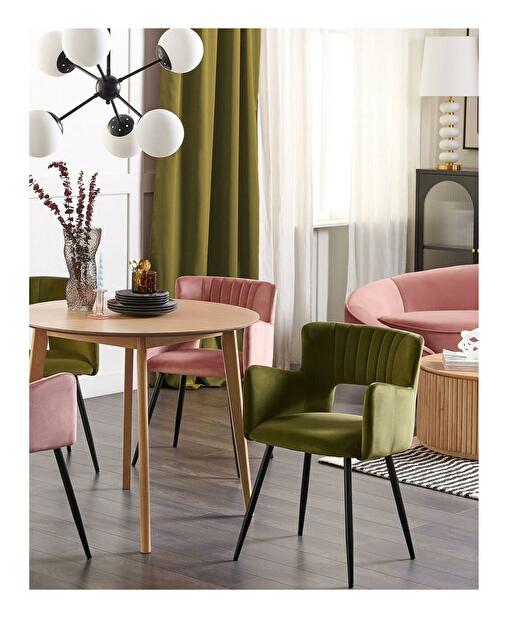  Set 2 ks jídelních židlí Shelba (olivově zelená)