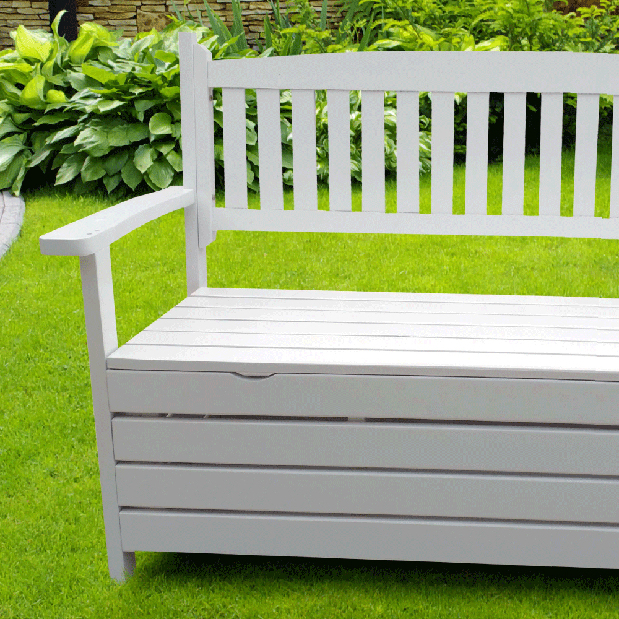 Zahradní lavice 150 cm Amelli (bílá)