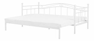 Rozkládací postel 90 cm TULO (s roštem) (bílá)