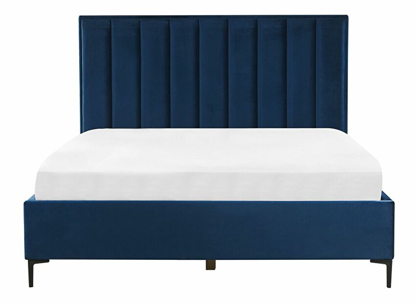 Manželská postel 180 cm SANAZA (modrá) (s roštem)