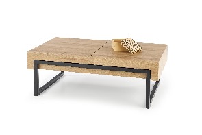 Konferenční stolek Clirra (dub zlatý + černá)