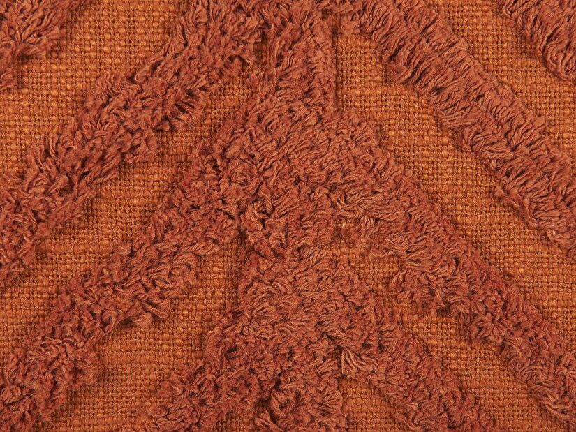Sada 2 ozdobných polštářů 45 x 45 cm Lewie (oranžová)