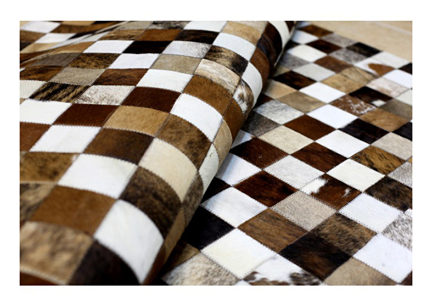 Kožený koberec TYP 03 (hovězí kůže + vzor patchwork) *výprodej
